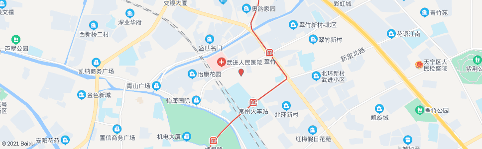 常州武进医院(竹林西路)_公交站地图_常州公交_妙搜公交查询2024