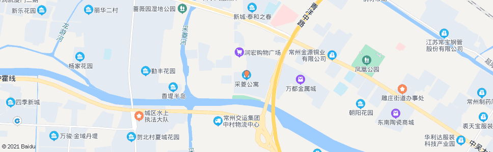 常州采菱公寓_公交站地图_常州公交_妙搜公交查询2024