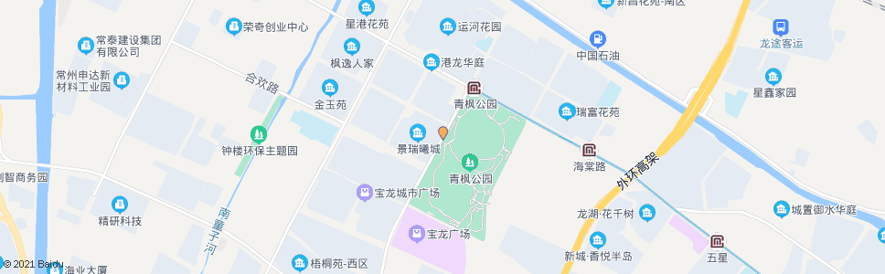 常州青枫公园西_公交站地图_常州公交_妙搜公交查询2024