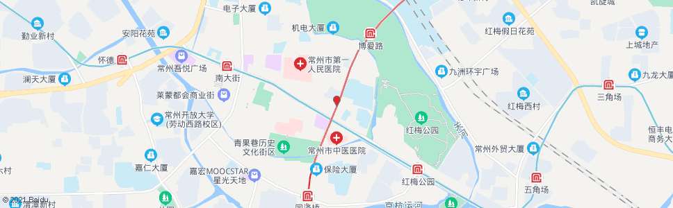 常州文化宫(b延陵路和平路)_公交站地图_常州公交_妙搜公交查询2024