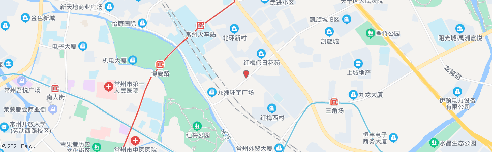 常州红梅街道南_公交站地图_常州公交_妙搜公交查询2024