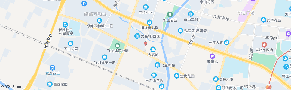 常州华山路飞龙路(大名城南)_公交站地图_常州公交_妙搜公交查询2024