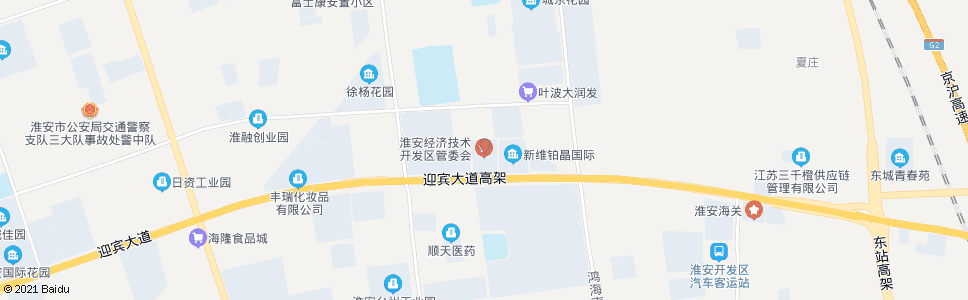 淮安开发区管委会(迎宾大道)_公交站地图_淮安公交_妙搜公交查询2025