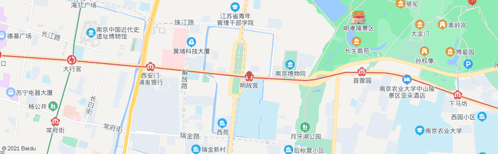 南京明故宫_公交站地图_南京公交_妙搜公交查询2024