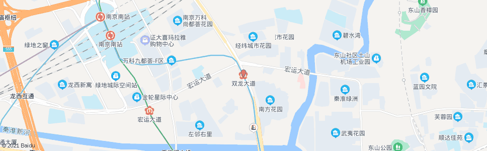 南京双龙大道站_公交站地图_南京公交_妙搜公交查询2024
