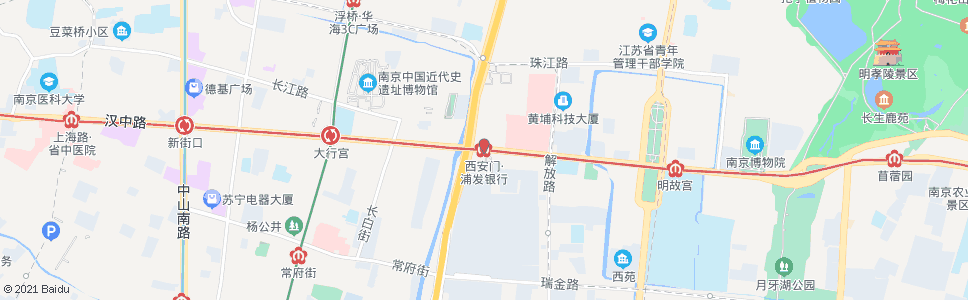 南京西安门站_公交站地图_南京公交_妙搜公交查询2024