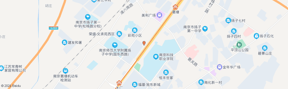 南京松杨路(尚品馨苑北门)_公交站地图_南京公交_妙搜公交查询2024