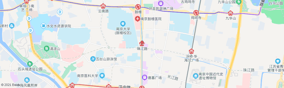 南京珠江路站_公交站地图_南京公交_妙搜公交查询2024