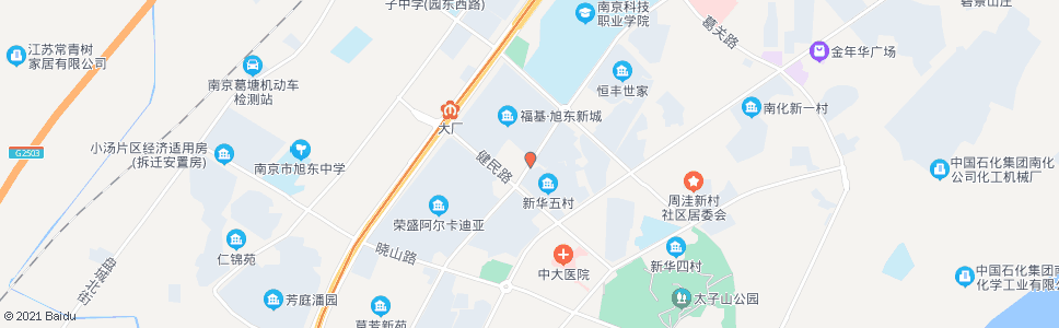 南京新华五村西_公交站地图_南京公交_妙搜公交查询2024