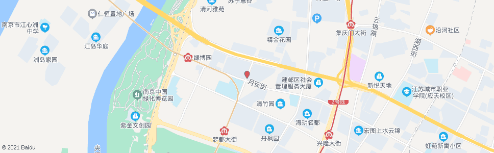 南京乐山路月安街_公交站地图_南京公交_妙搜公交查询2024