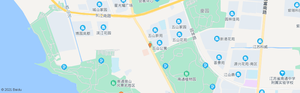 南通五山公寓西_公交站地图_南通公交_妙搜公交查询2025