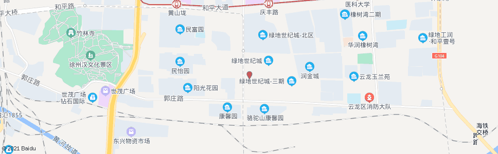 徐州绿地世纪城西门_公交站地图_徐州公交_妙搜公交查询2024
