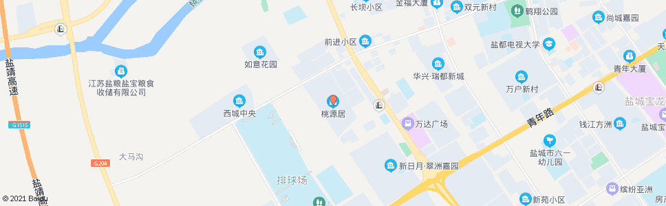 盐城桃源居(西环路大庆路口)_公交站地图_盐城公交_妙搜公交查询2024