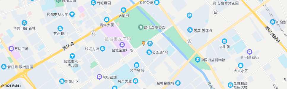 盐城盐渎公园(南)_公交站地图_盐城公交_妙搜公交查询2024