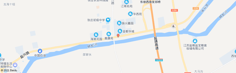 盐城张庄(G204)_公交站地图_盐城公交_妙搜公交查询2024