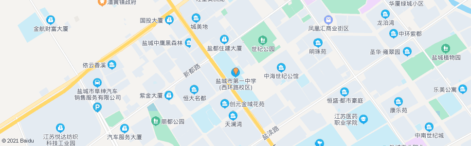 盐城招呼站(盐城市第一中学)_公交站地图_盐城公交_妙搜公交查询2024