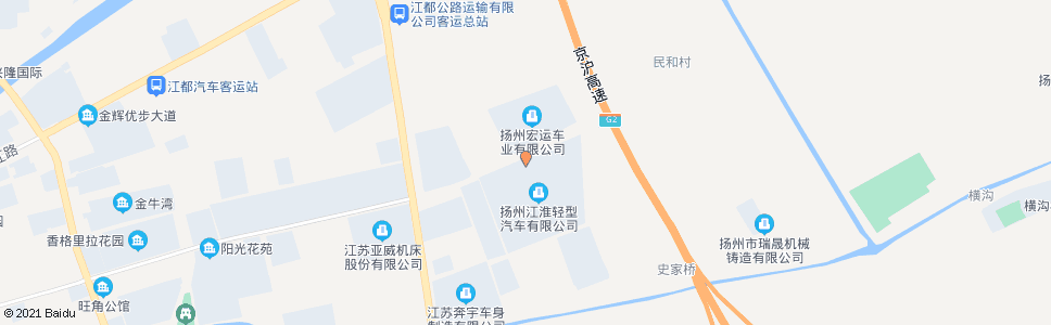 扬州完美路江淮汽车停车场_公交站地图_扬州公交_妙搜公交查询2024