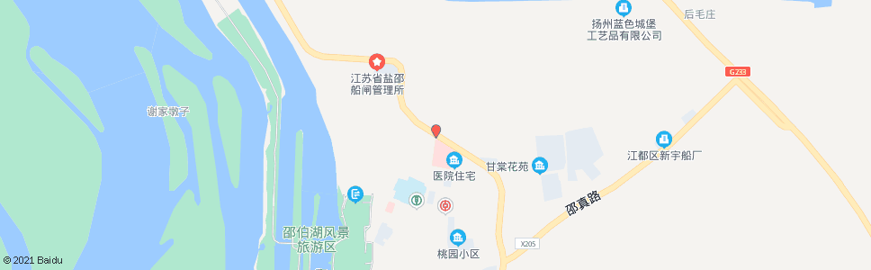 扬州邵伯油田医院_公交站地图_扬州公交_妙搜公交查询2024