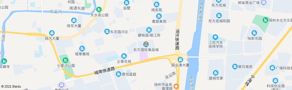 扬州东方国际食品城(开发东路)_公交站地图_扬州公交_妙搜公交查询2024