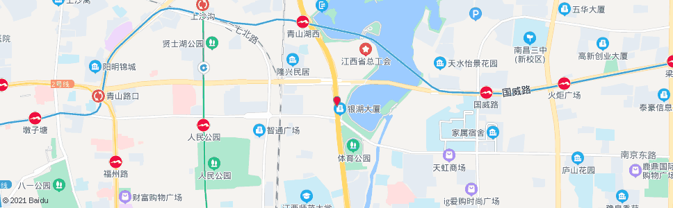 南昌青山湖隧道西_公交站地图_南昌公交_妙搜公交查询2024