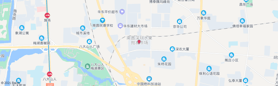 南昌水果批发市场(洪城一卡通营业点)_公交站地图_南昌公交_妙搜公交查询2024