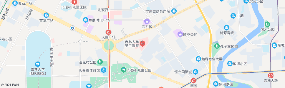 长春市二医院_公交站地图_长春公交_妙搜公交查询2024