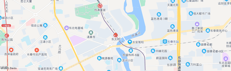 长春东大桥(长通路口)_公交站地图_长春公交_妙搜公交查询2024