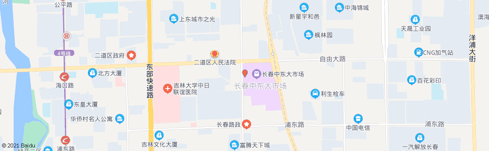 长春中东大市场(19号门)_公交站地图_长春公交_妙搜公交查询2024