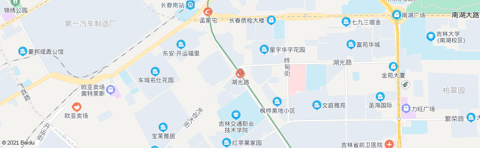 长春湖光路交通学院站_公交站地图_长春公交_妙搜公交查询2024