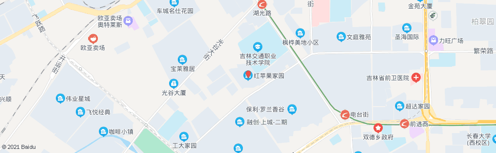 长春红苹果家园_公交站地图_长春公交_妙搜公交查询2024