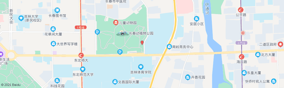 长春动植物公园东门_公交站地图_长春公交_妙搜公交查询2024