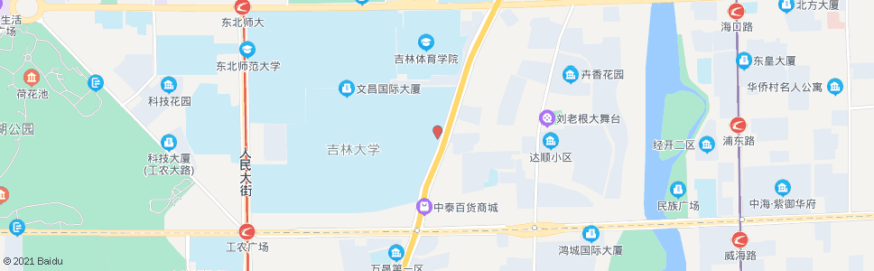 长春吉大南岭校区东门_公交站地图_长春公交_妙搜公交查询2024