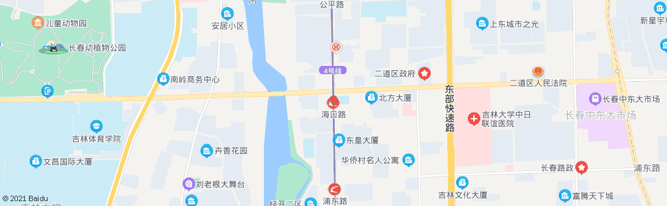长春海口路_公交站地图_长春公交_妙搜公交查询2024