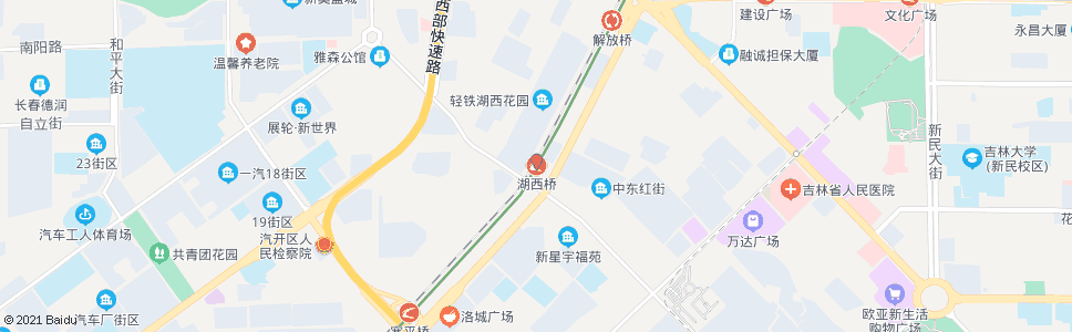 长春湖西桥站_公交站地图_长春公交_妙搜公交查询2024