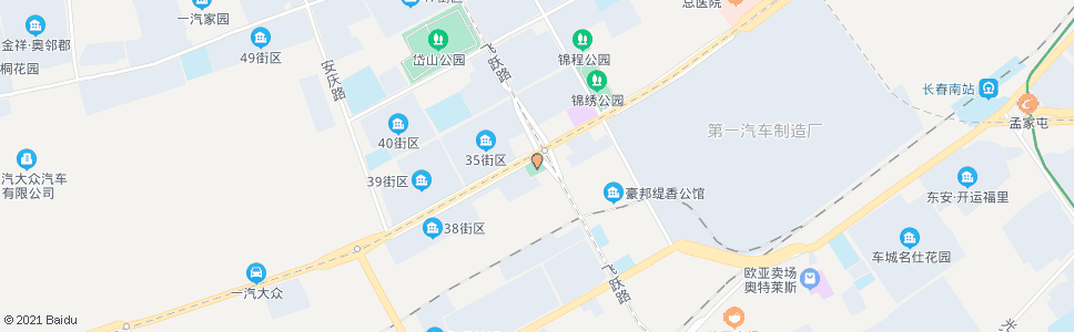 长春飞跃广场(东风南街)_公交站地图_长春公交_妙搜公交查询2024