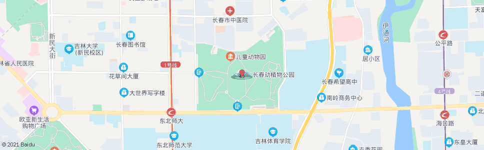 长春动植物公园_公交站地图_长春公交_妙搜公交查询2024