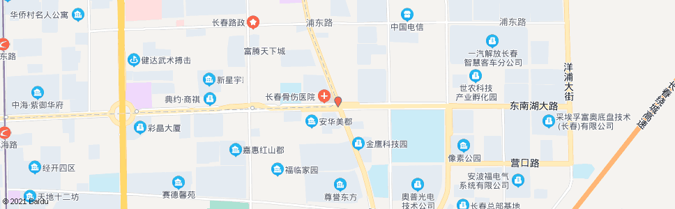 长春东南湖大路(东环城路)_公交站地图_长春公交_妙搜公交查询2024