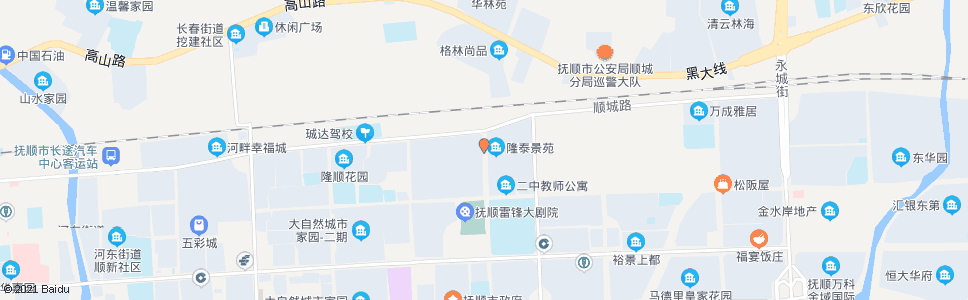抚顺长城街北(长城路)_公交站地图_抚顺公交_妙搜公交查询2024