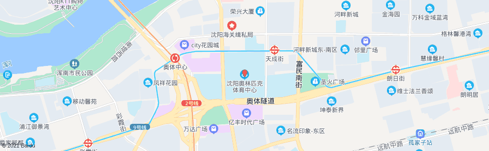 沈阳奥体中心(G304)_公交站地图_沈阳公交_妙搜公交查询2024