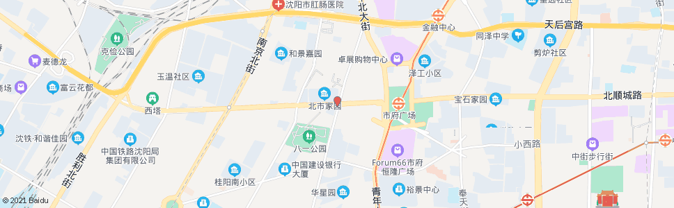 沈阳北三经街市府大路_公交站地图_沈阳公交_妙搜公交查询2024