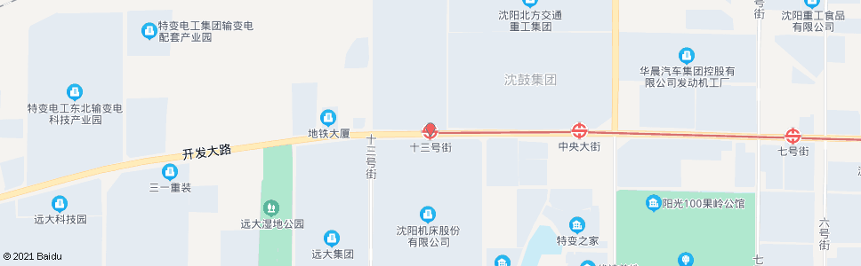 沈阳十三号街十三号路_公交站地图_沈阳公交_妙搜公交查询2024