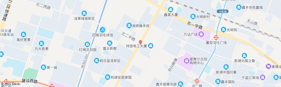 沈阳北二路保工街_公交站地图_沈阳公交_妙搜公交查询2024