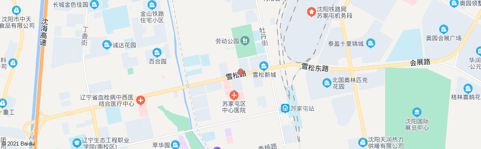 沈阳雪松路牡丹街_公交站地图_沈阳公交_妙搜公交查询2024