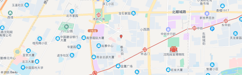 沈阳奉天街小西路_公交站地图_沈阳公交_妙搜公交查询2024