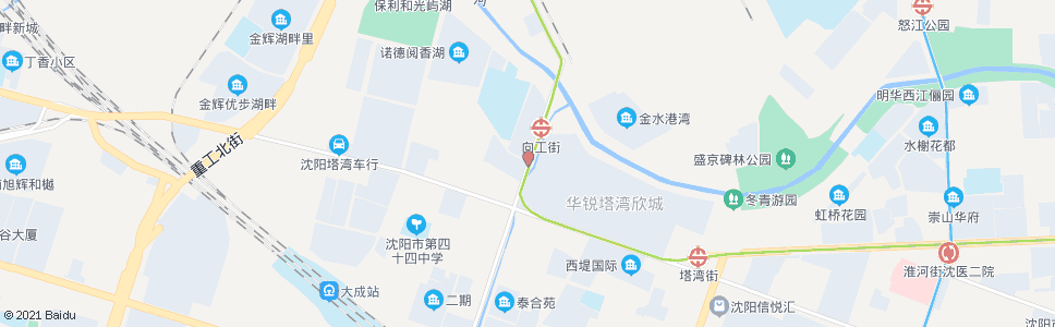 沈阳向工街向山路_公交站地图_沈阳公交_妙搜公交查询2024