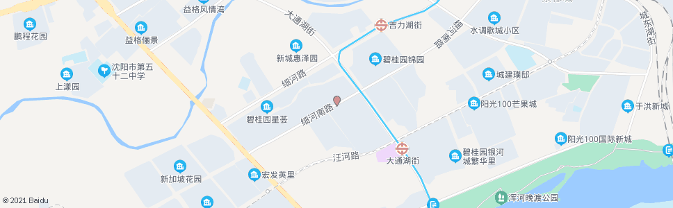 沈阳细河南路大通湖街西_公交站地图_沈阳公交_妙搜公交查询2024