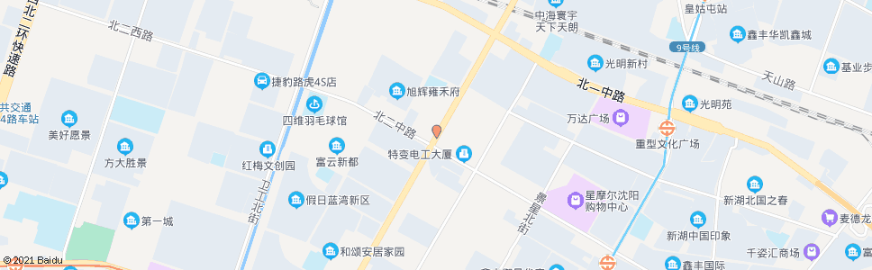 沈阳保工北街北二中路_公交站地图_沈阳公交_妙搜公交查询2024