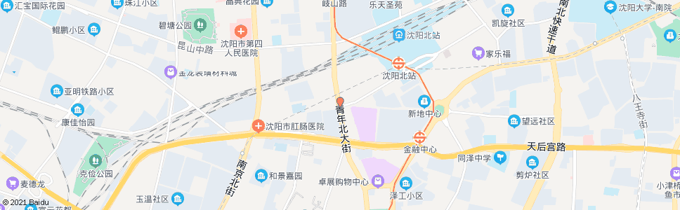 沈阳北站路青年北大街_公交站地图_沈阳公交_妙搜公交查询2024