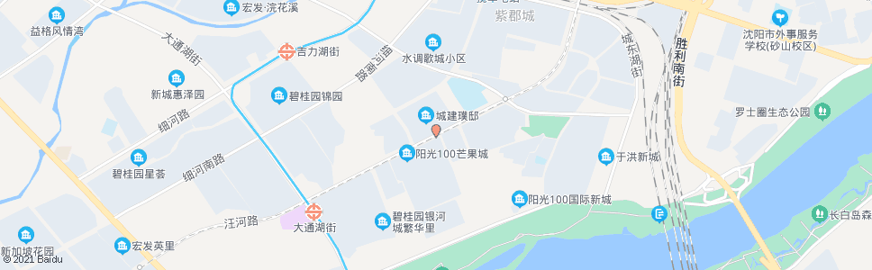 沈阳汪河路吉力湖街西_公交站地图_沈阳公交_妙搜公交查询2024