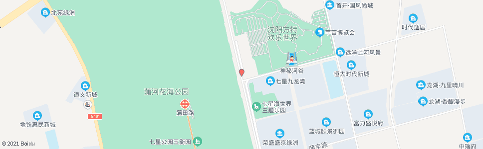 沈阳盛京大街蒲田路_公交站地图_沈阳公交_妙搜公交查询2024